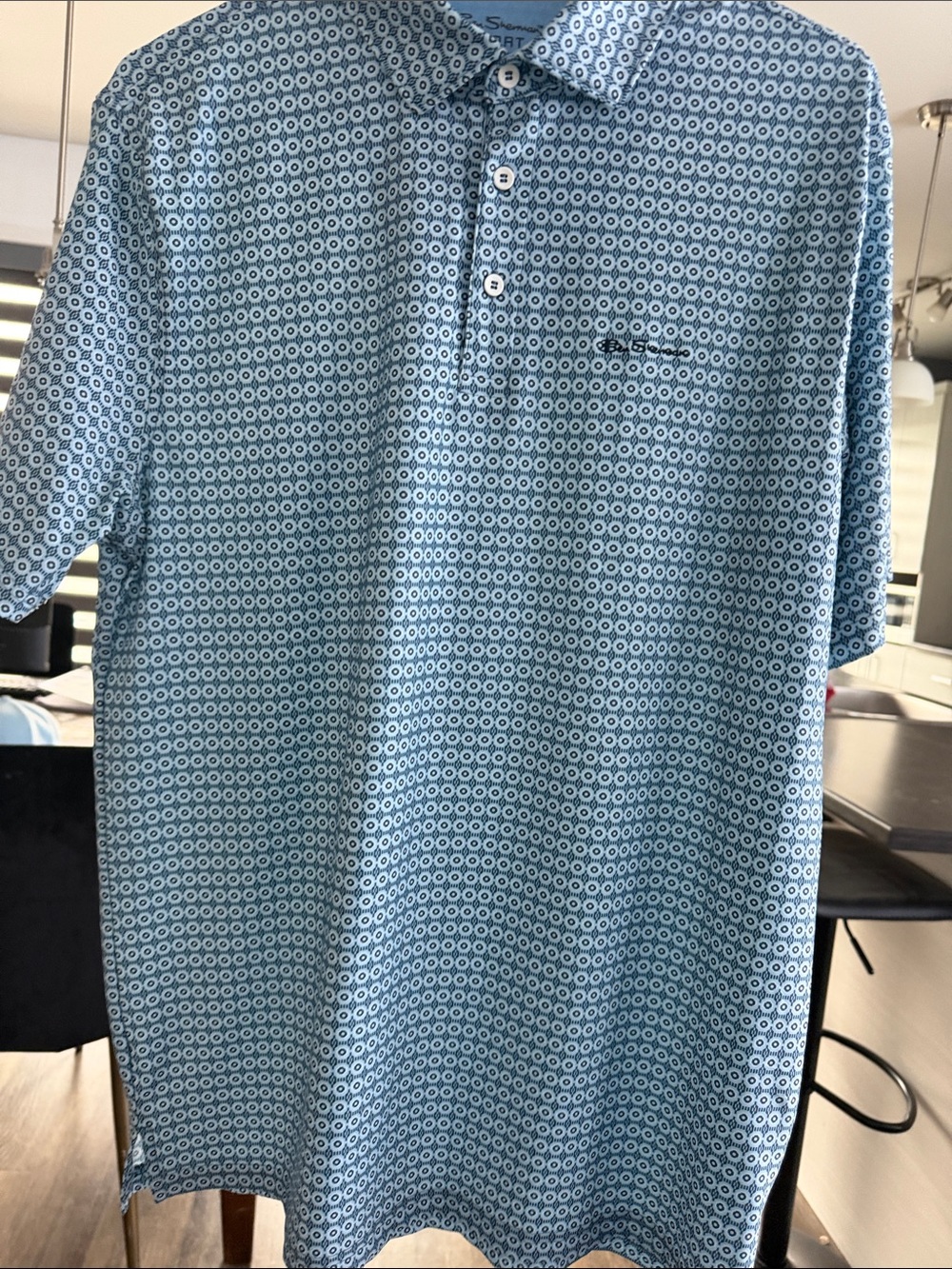 Ben Sherman Geometric Print Polo Shirt